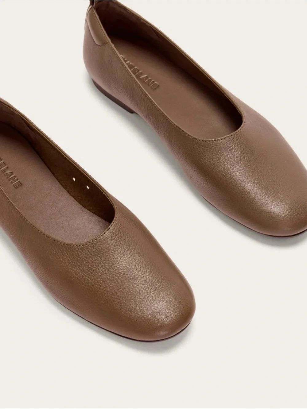Everlane The Day Glove Leather Flats in Cocoa Brown Sz 6.5 - Picture 2 of 11